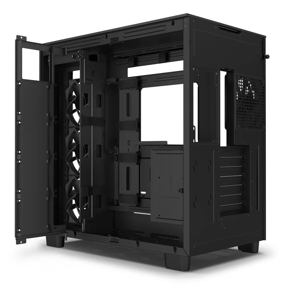 NZXT H9 All Black - miditower chassi, Svart