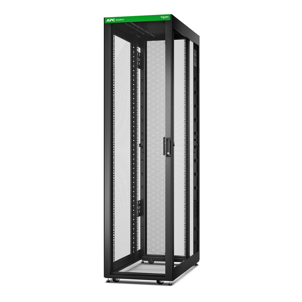 APC Easy Rack 48Ux600x1200 with Roof castors feet and 4 Brackets No Side panels Bottom black