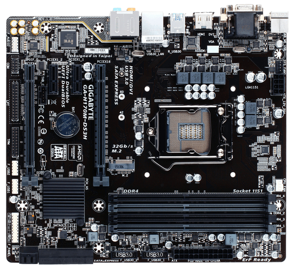 Gigabyte H170M-DS3H mATX -emolevy