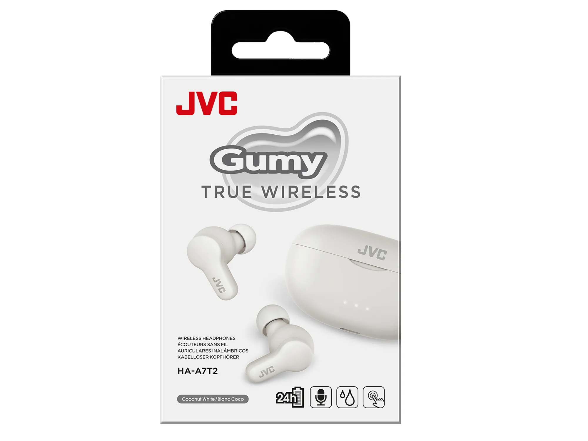 JVC Gumy HA-A7T2-W-E Wireless Earbuds, White