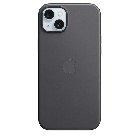 Apple iPhone 15 Plus, MagSafe -FineWoven-kuori, Musta