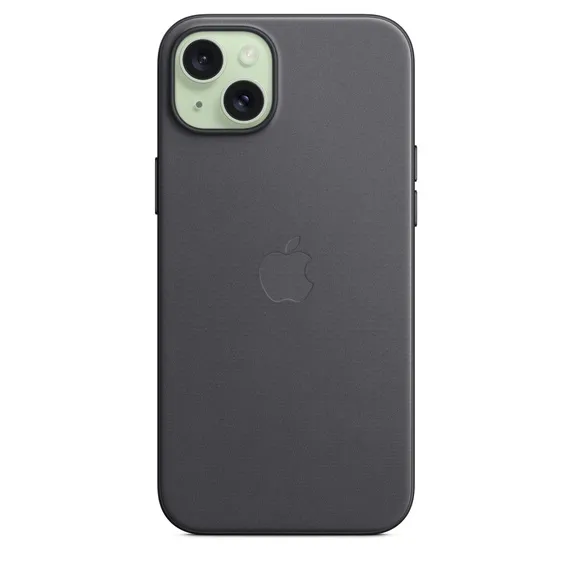 Apple iPhone 15 Plus, MagSafe -FineWoven-kuori, Musta