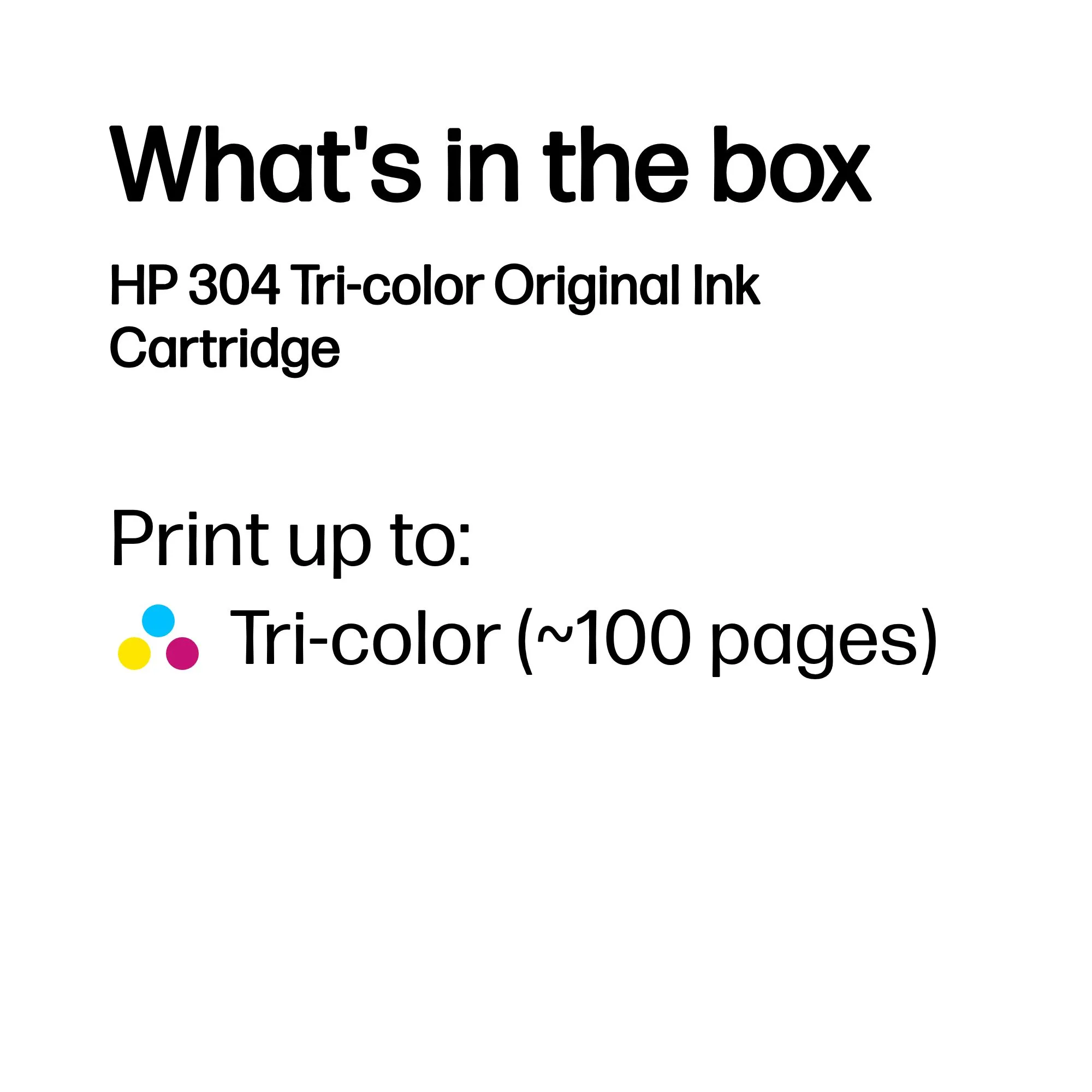 HP 304 ink cartridge, 2 ml, Tri-color