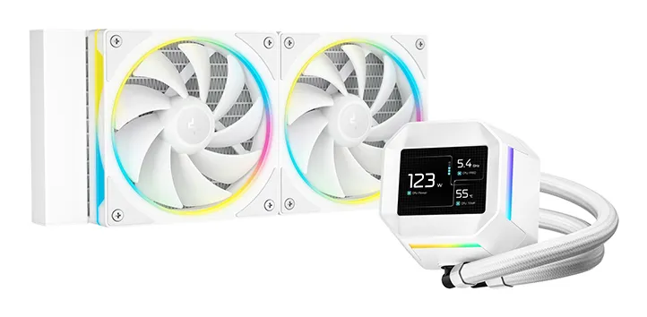 DeepCool LM240 WH 240mm ARGB -nestej&auml;&auml;hdytin, valkoinen