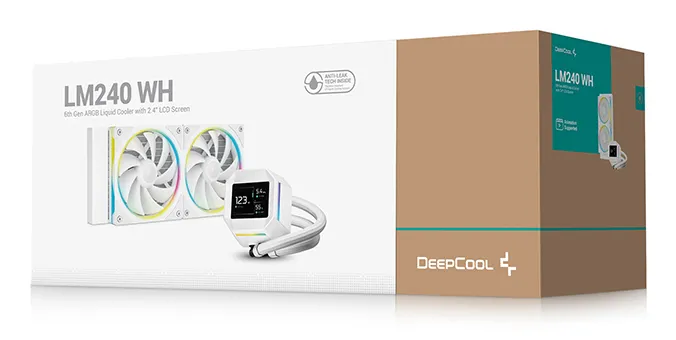 DeepCool LM240 WH 240mm ARGB -nestej&auml;&auml;hdytin, valkoinen