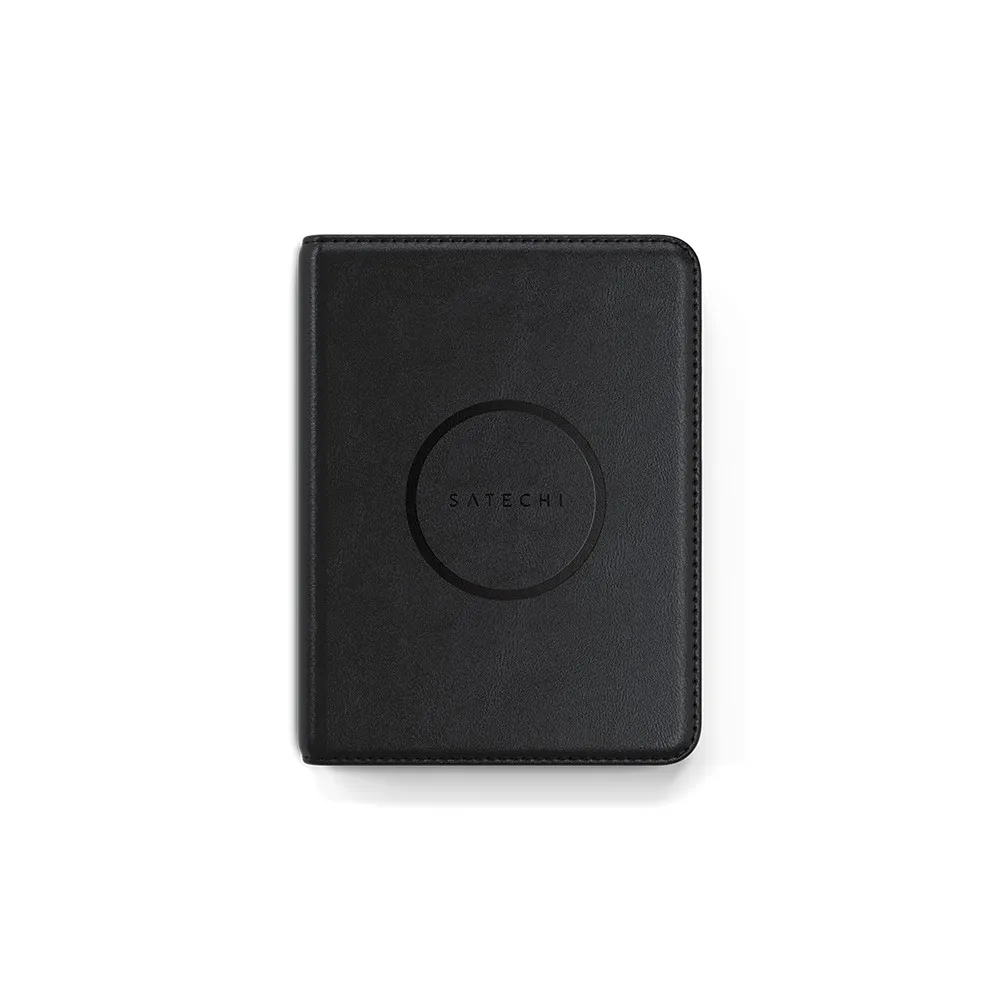 Satechi Find My Vegan-Leather Passport Cover - tracker, Black