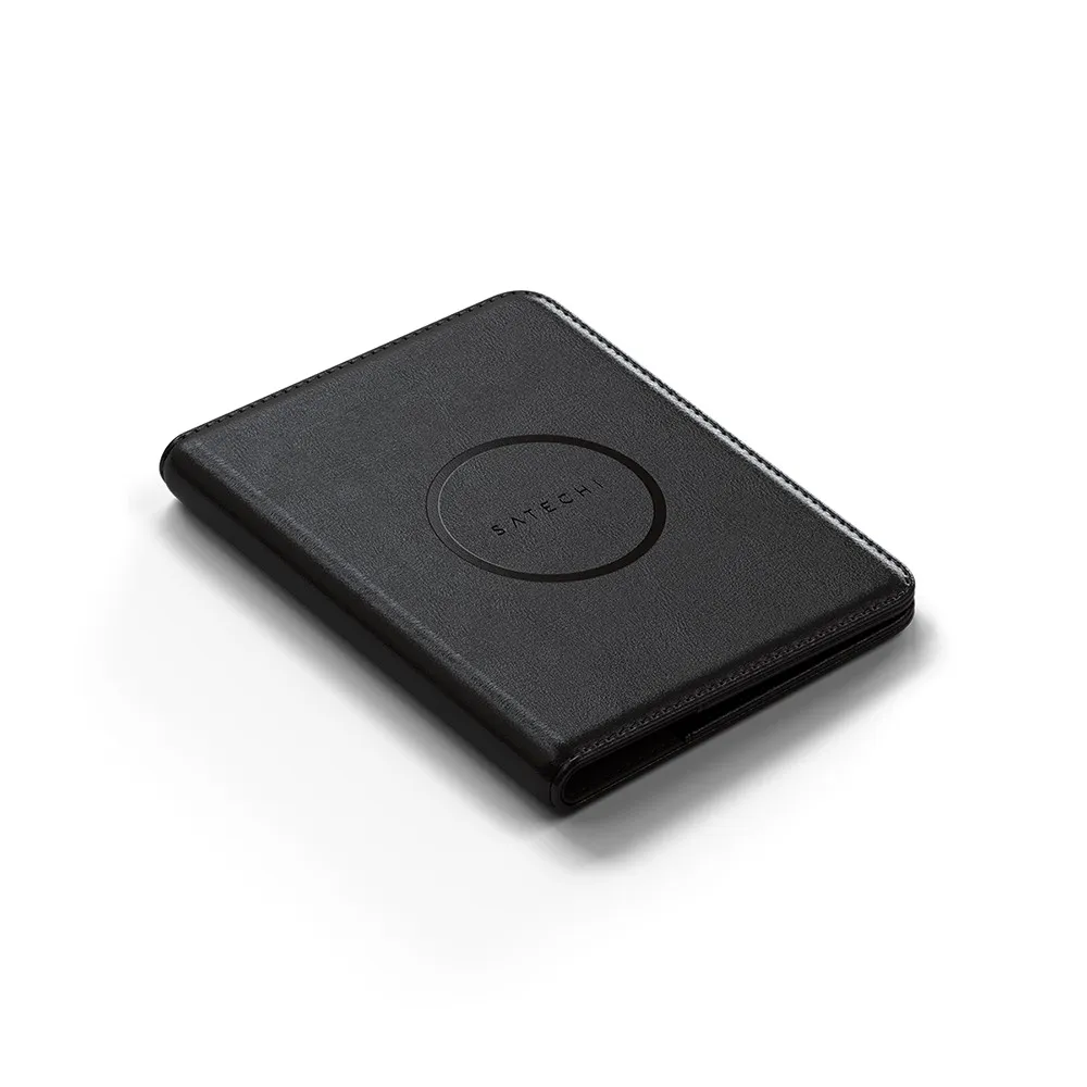 Satechi Find My Vegan-Leather Passport Cover - tracker, Black