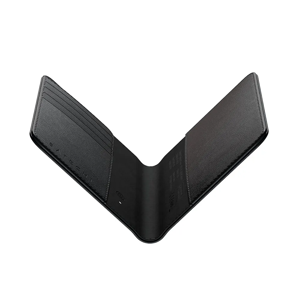 Satechi Find My Vegan-Leather Passport Cover - tracker, Black