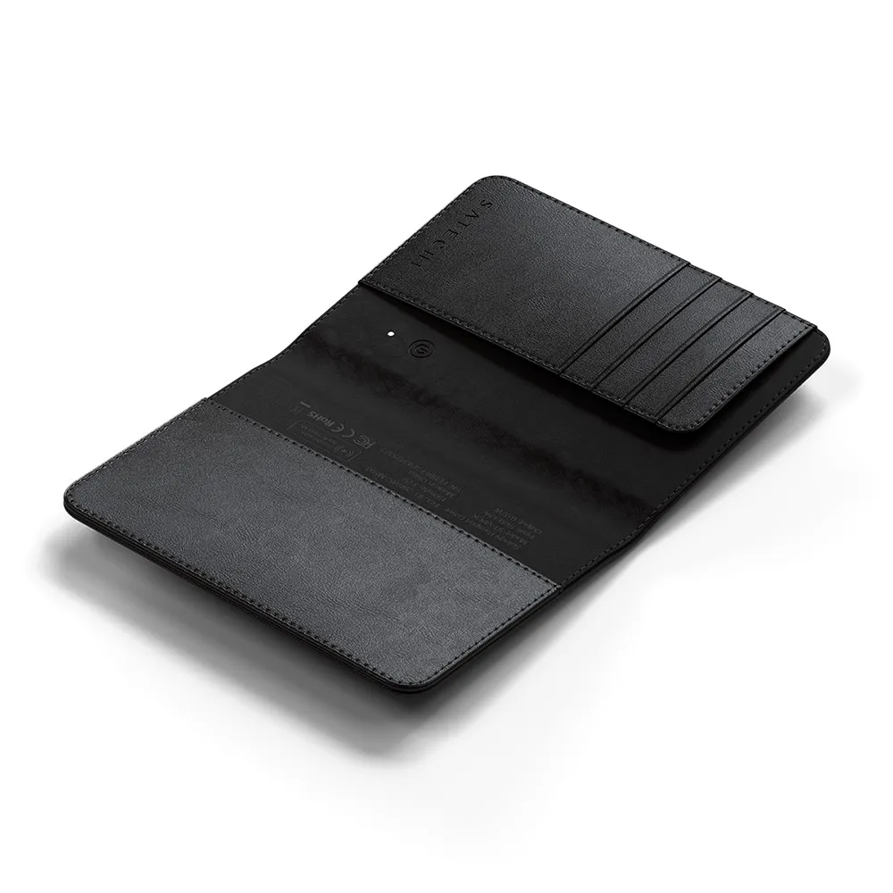 Satechi Find My Vegan-Leather Passport Cover - tracker, Black