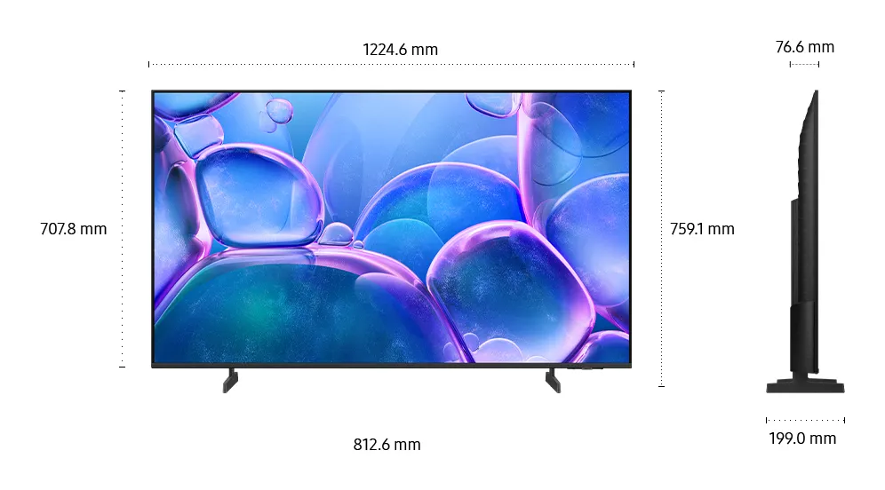 Samsung Crystal UHD U7022F 55" 4K LED Tizen TV, 60Hz, HDR10+