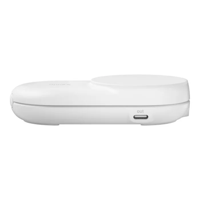 Belkin UltraCharge 2-in-1 Foldable Magnetic 25W Qi2 - trådlös laddare, Vit