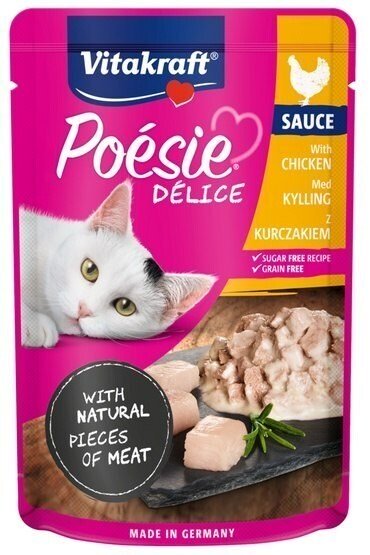 Vitakraft Po&eacute;sie Delice Chicken, Kissan m&auml;rk&auml;ruoka, Adult, Viljaton, 85 g