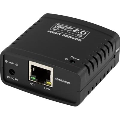 Printserver f&ouml;r 1 skrivar med USB 2.0 port, 10/100Mbps