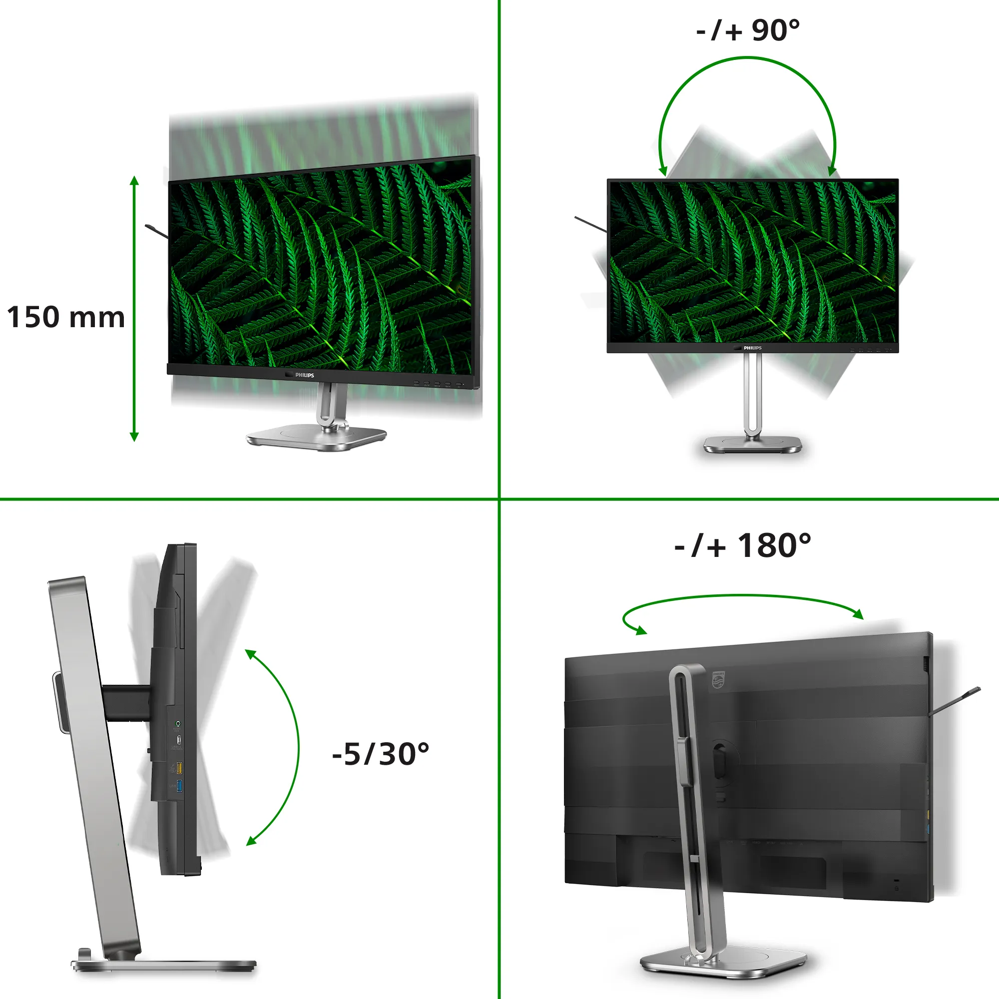 Philips B-Line 27B2G5601 27" QHD, IPS Monitor with USB-C hub, 100Hz