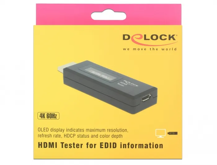 HDMI Tester for EDID information with OLED display