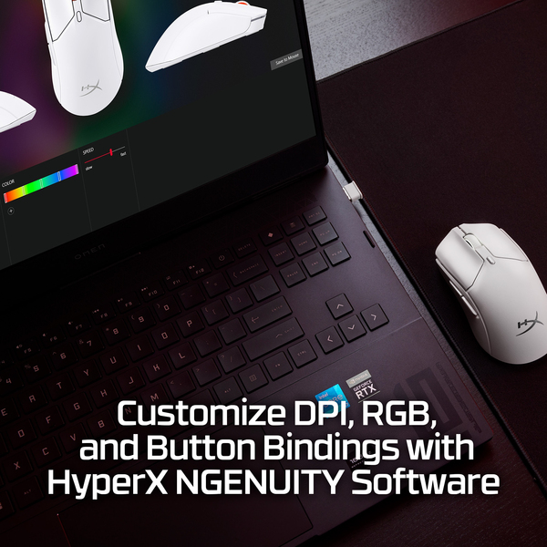 HyperX Pulsefire Haste 2 Mini -langaton pelihiiri, valkoinen