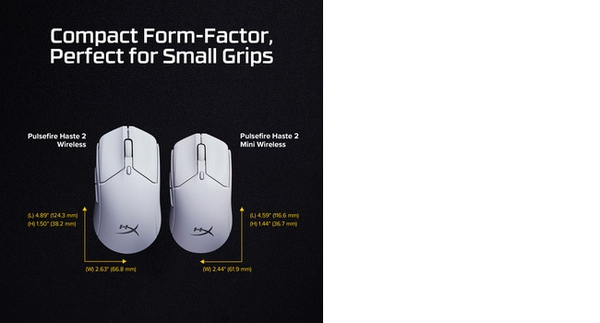 HyperX Pulsefire Haste 2 Mini -langaton pelihiiri, valkoinen