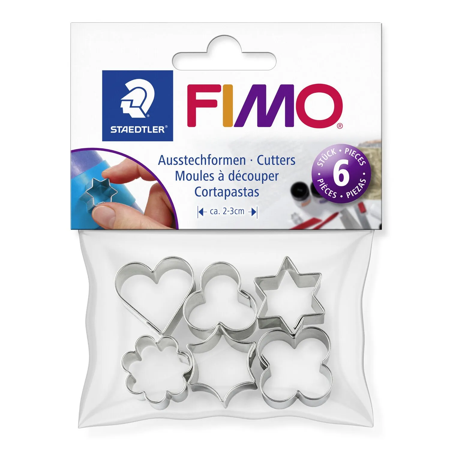 Shaped cutters metal &oslash;2cm ass f/FIMO (6)