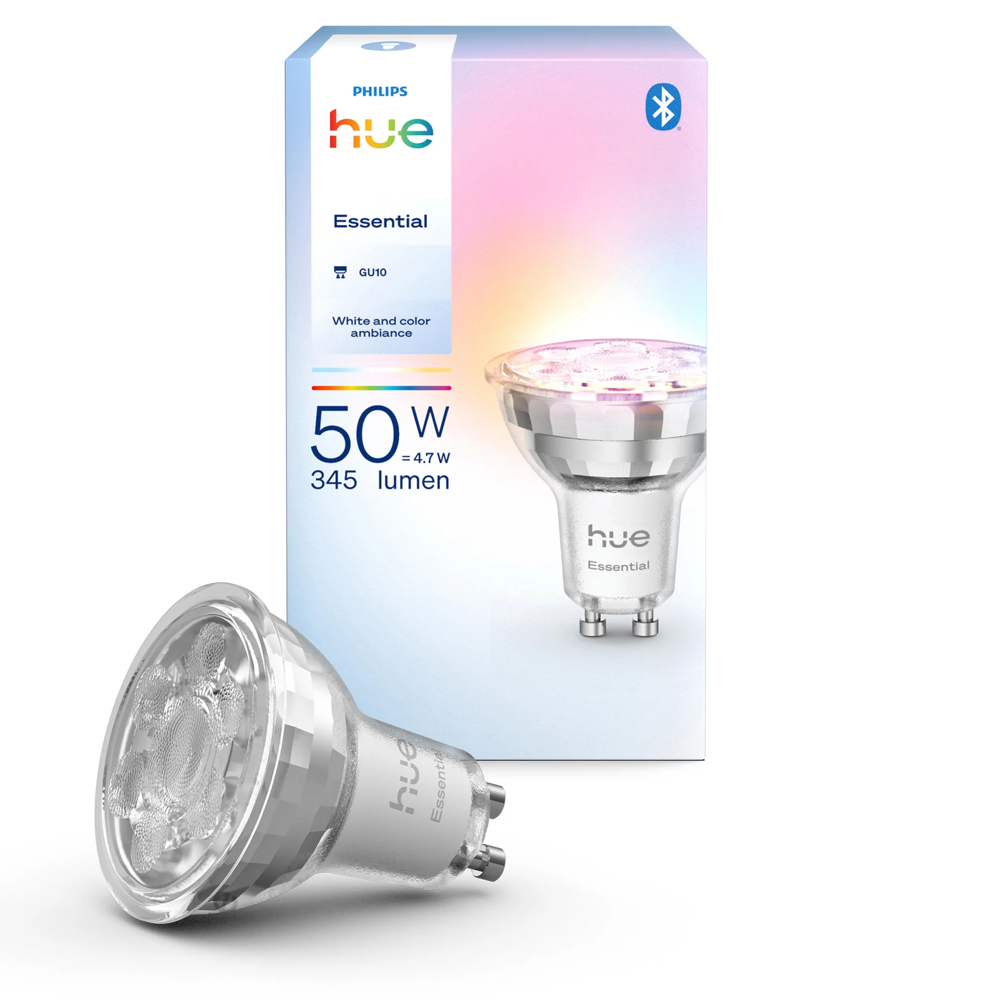 Philips Hue White and Color Ambiance &auml;lyk&auml;s GU10 LED-kohdelamppu, 4,7 W, 345 lm, 1 kpl