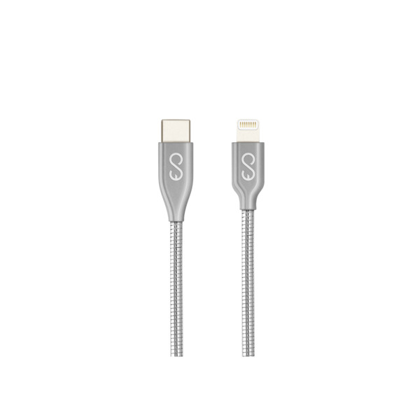 Epico Metal USB-C - Lightning - kabel, 1.2 m, Silver