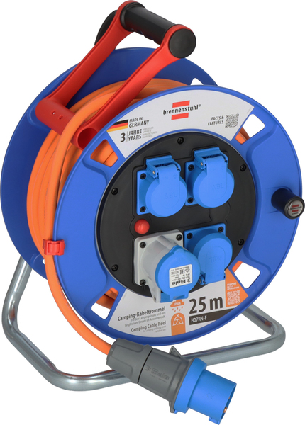 Brennenstuhl Cable Drum CEE 300 25m orange Camping