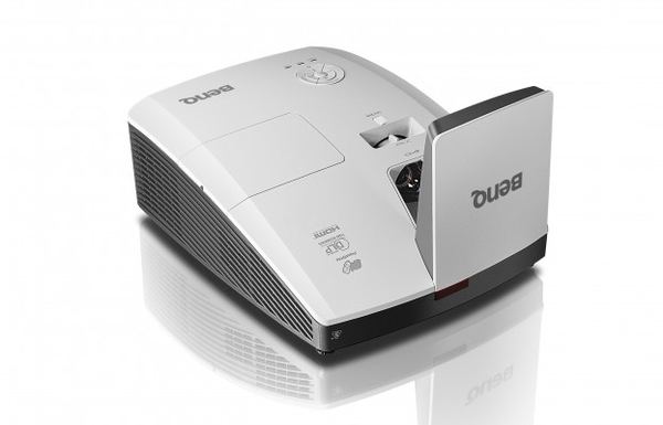 BENQ MW855UST DLP Ultra Short Thro projector 3500 ANSILumens WXGA 1280x800 10.000:1 3D HDMI RJ45 LAN 2xHDMI 2xanalog
