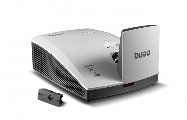 BENQ MW855UST DLP Ultra Short Thro projector 3500 ANSILumens WXGA 1280x800 10.000:1 3D HDMI RJ45 LAN 2xHDMI 2xanalog