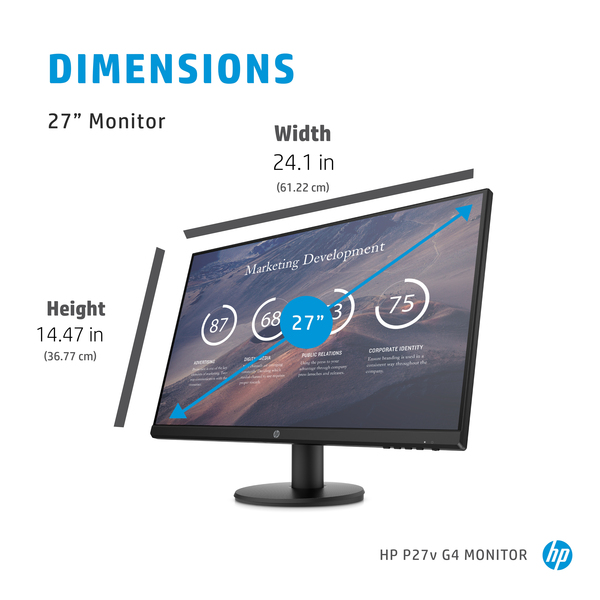 HP 27&quot; P27v G4, Full HD, IPS - sk&auml;rm
