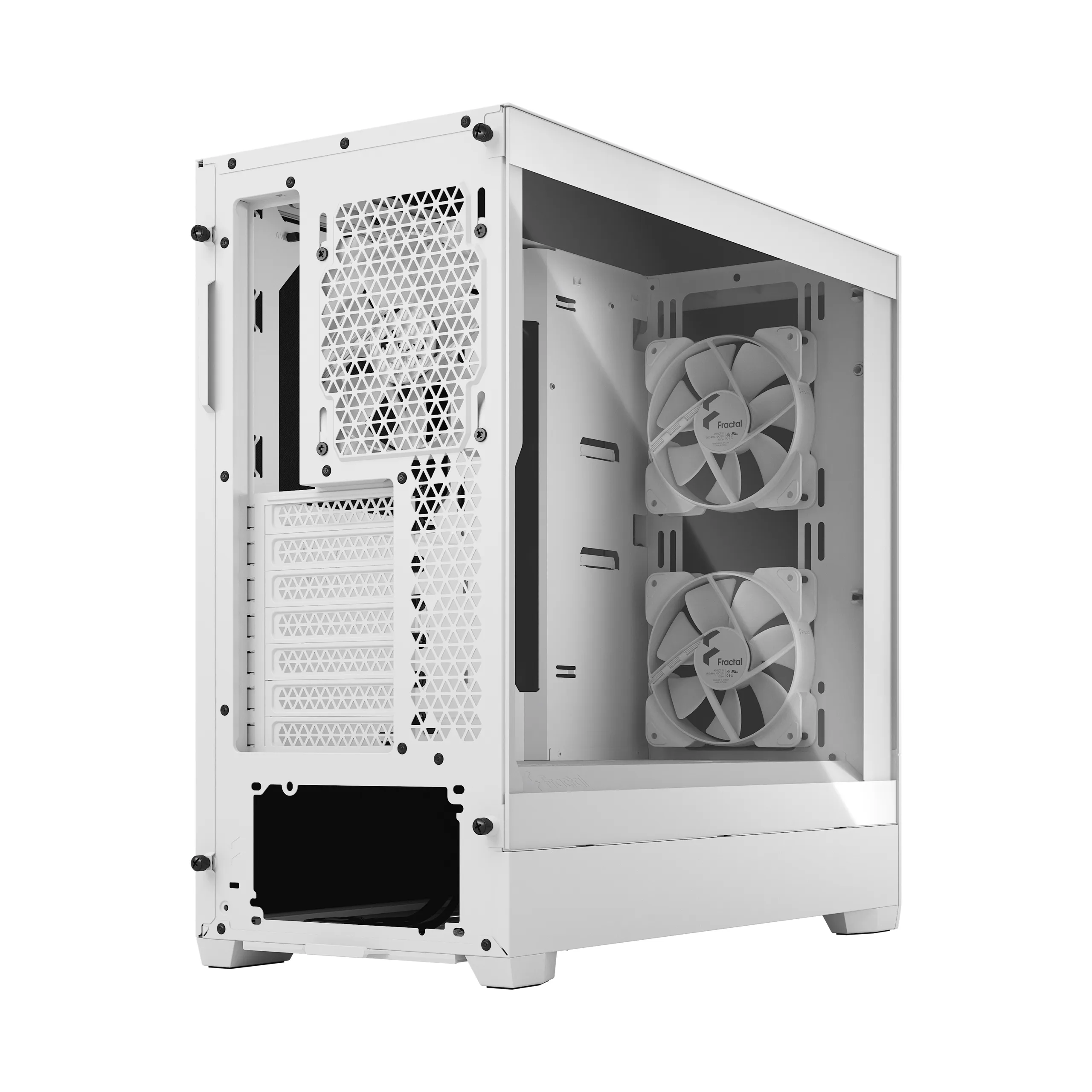 Fractal Design Pop Silent - Mid Tower case with window, White / Clear Tint