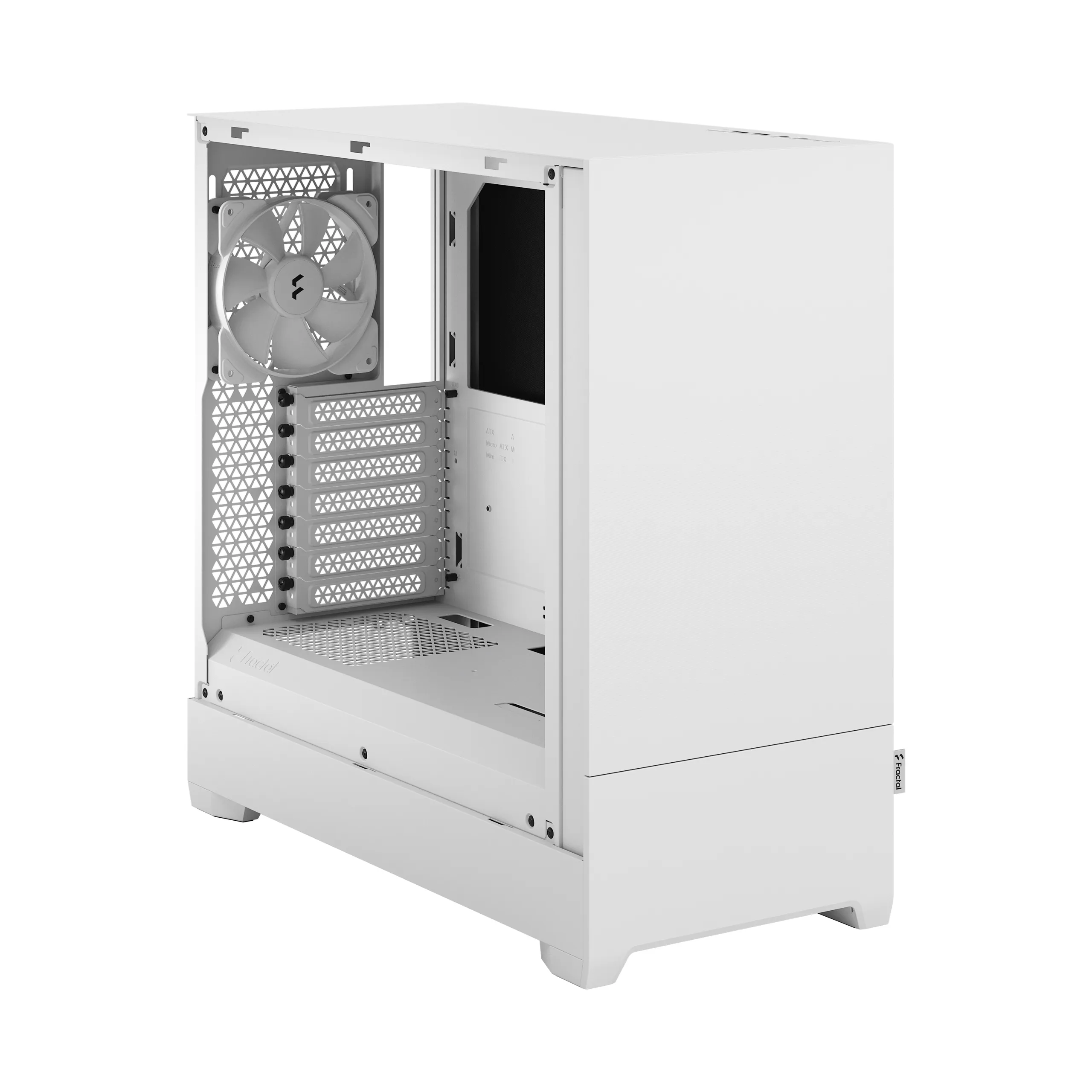 Fractal Design Pop Silent - Mid Tower case with window, White / Clear Tint