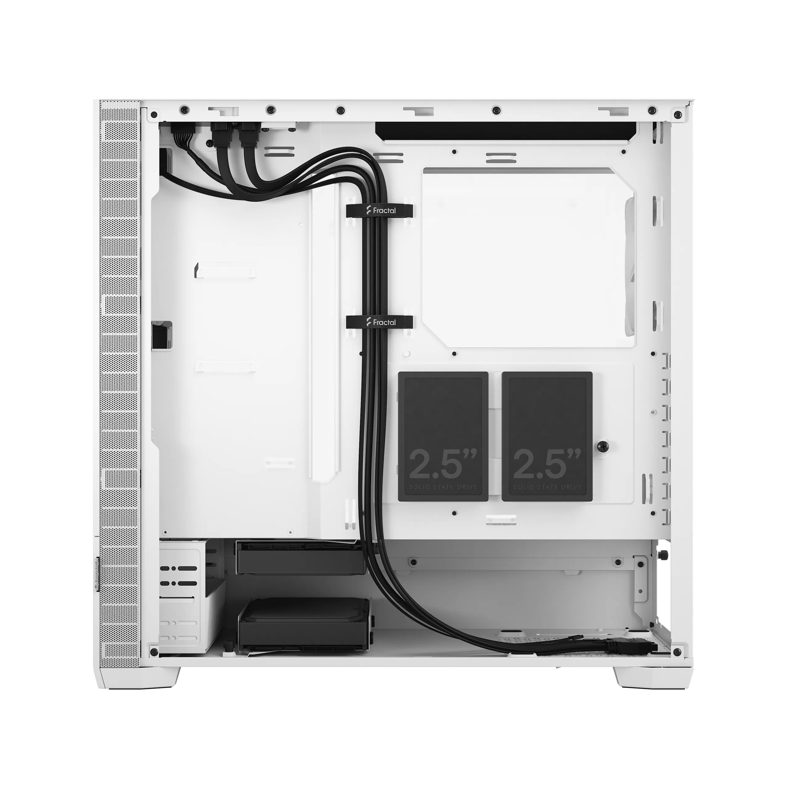 Fractal Design Pop Silent - Mid Tower case with window, White / Clear Tint
