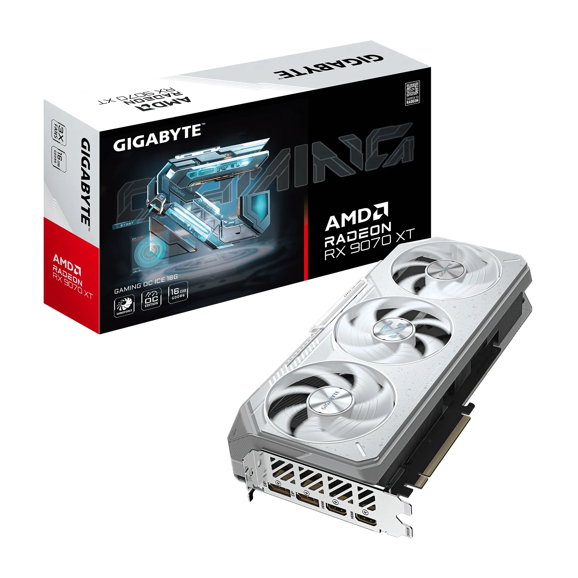 Gigabyte Radeon RX 9070 XT GAMING ICE OC 16GB Graphics Card