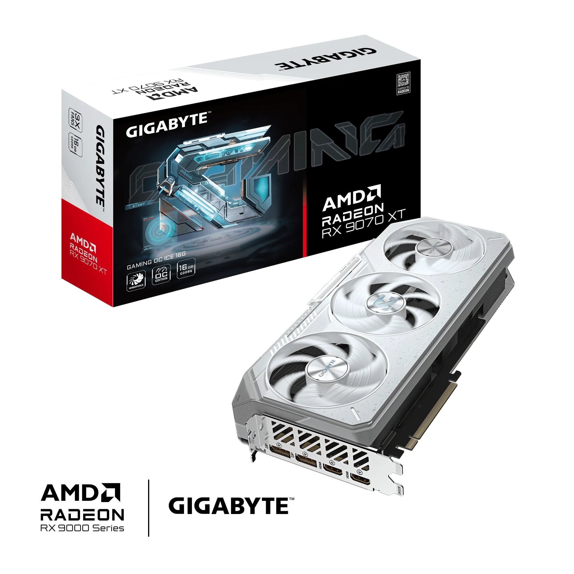 Gigabyte Radeon RX 9070 XT GAMING ICE OC 16GB Graphics Card