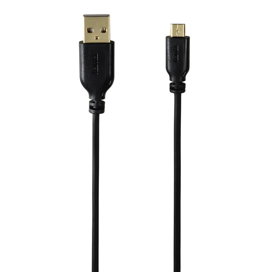 Hama  USB-A - Micro-USB B -kaapeli, 0,75 m, Musta