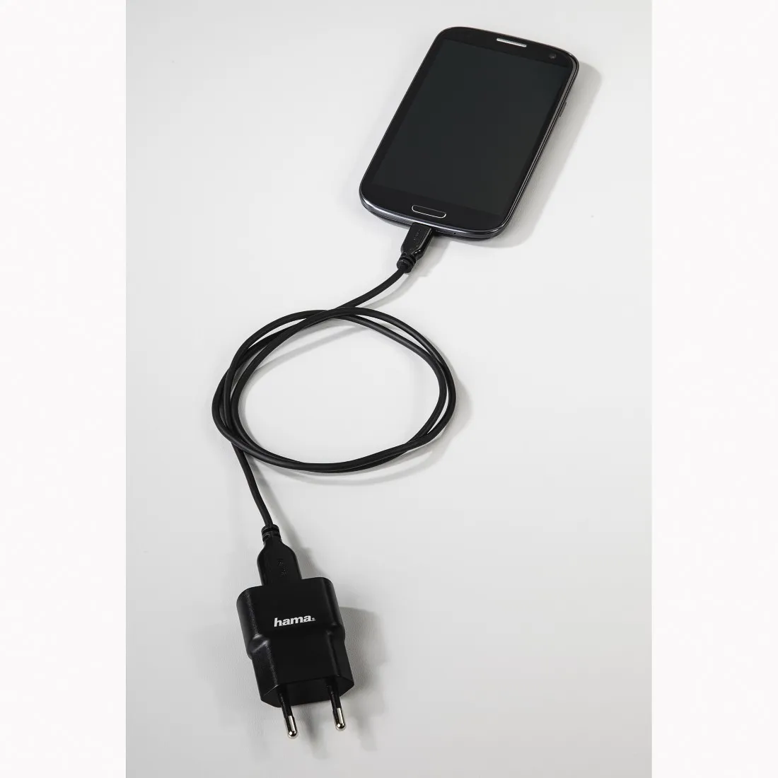 Hama  USB-A - Micro-USB B -kaapeli, 0,75 m, Musta