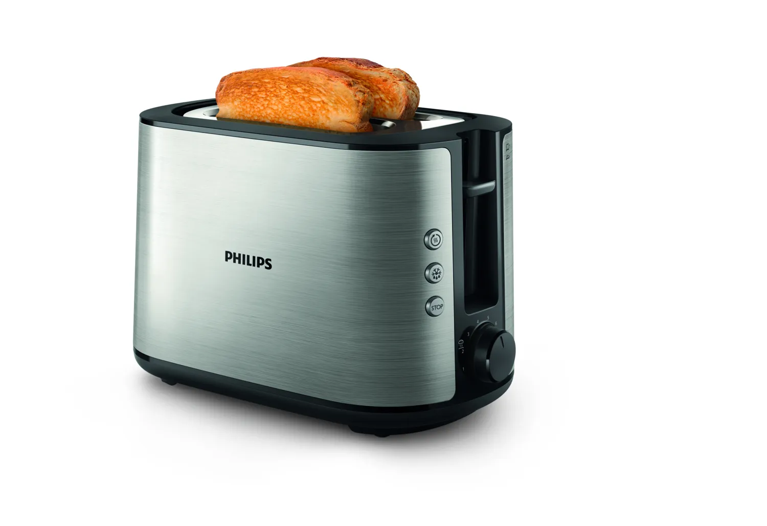 Philips Viva Collection HD2650/90 toaster, 2 slices, Grey