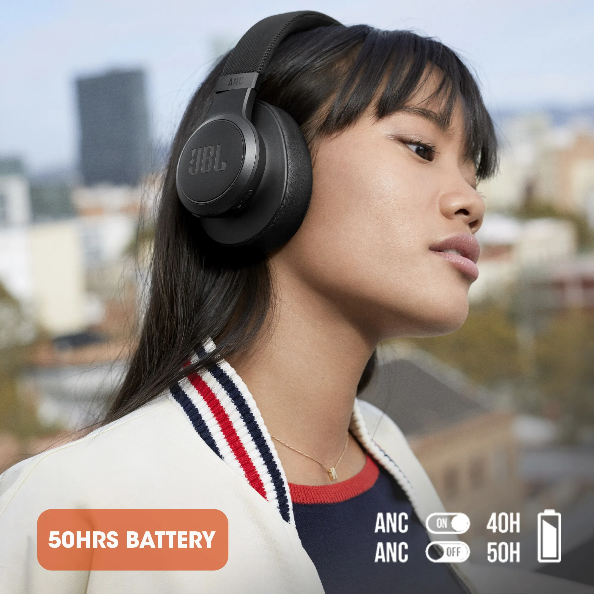 JBL Live 660 NC - wireless headphones, Blue