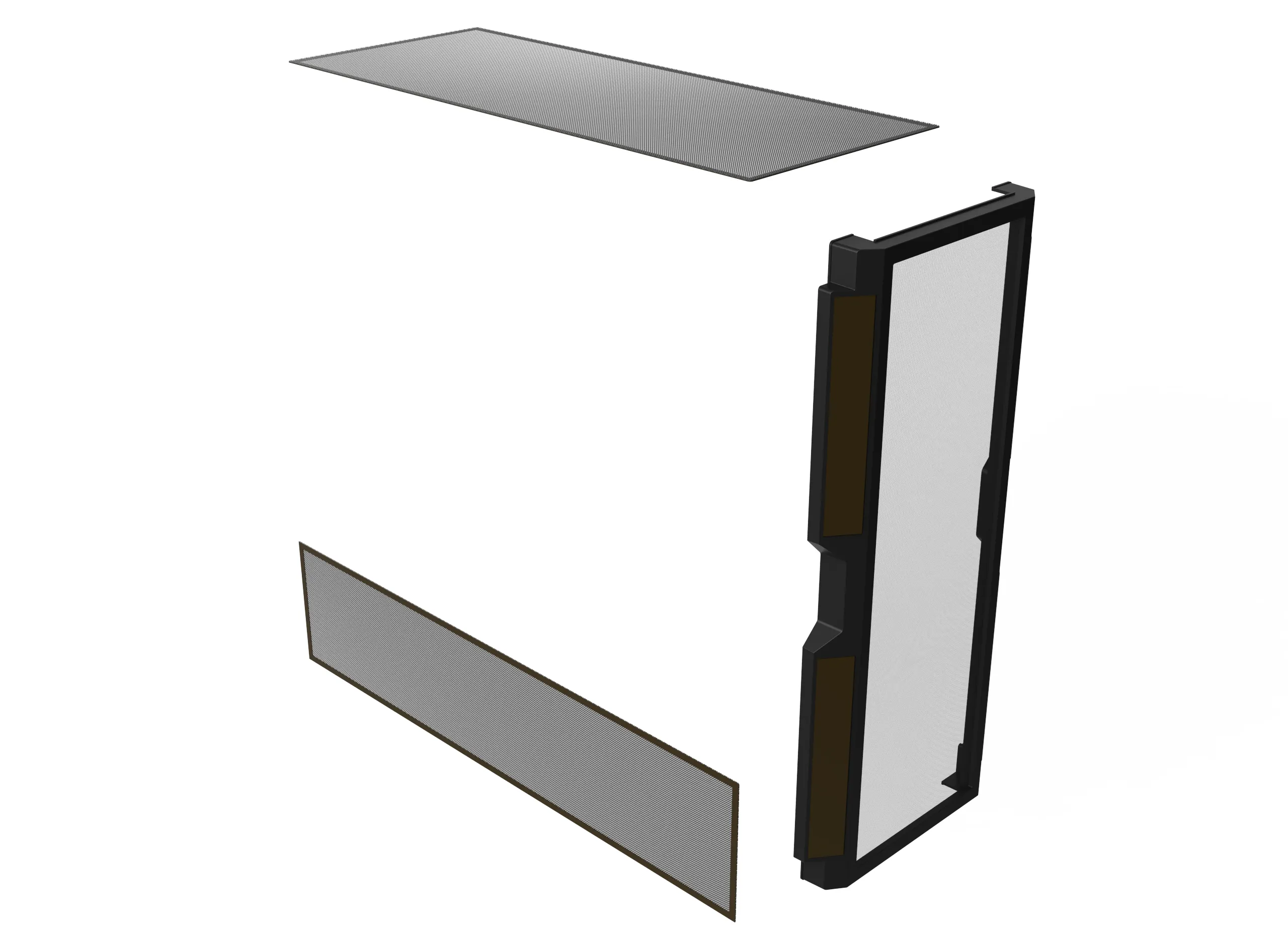 Lian Li Lancool III Black dust filter - 3x magnetic dust filters, black frame