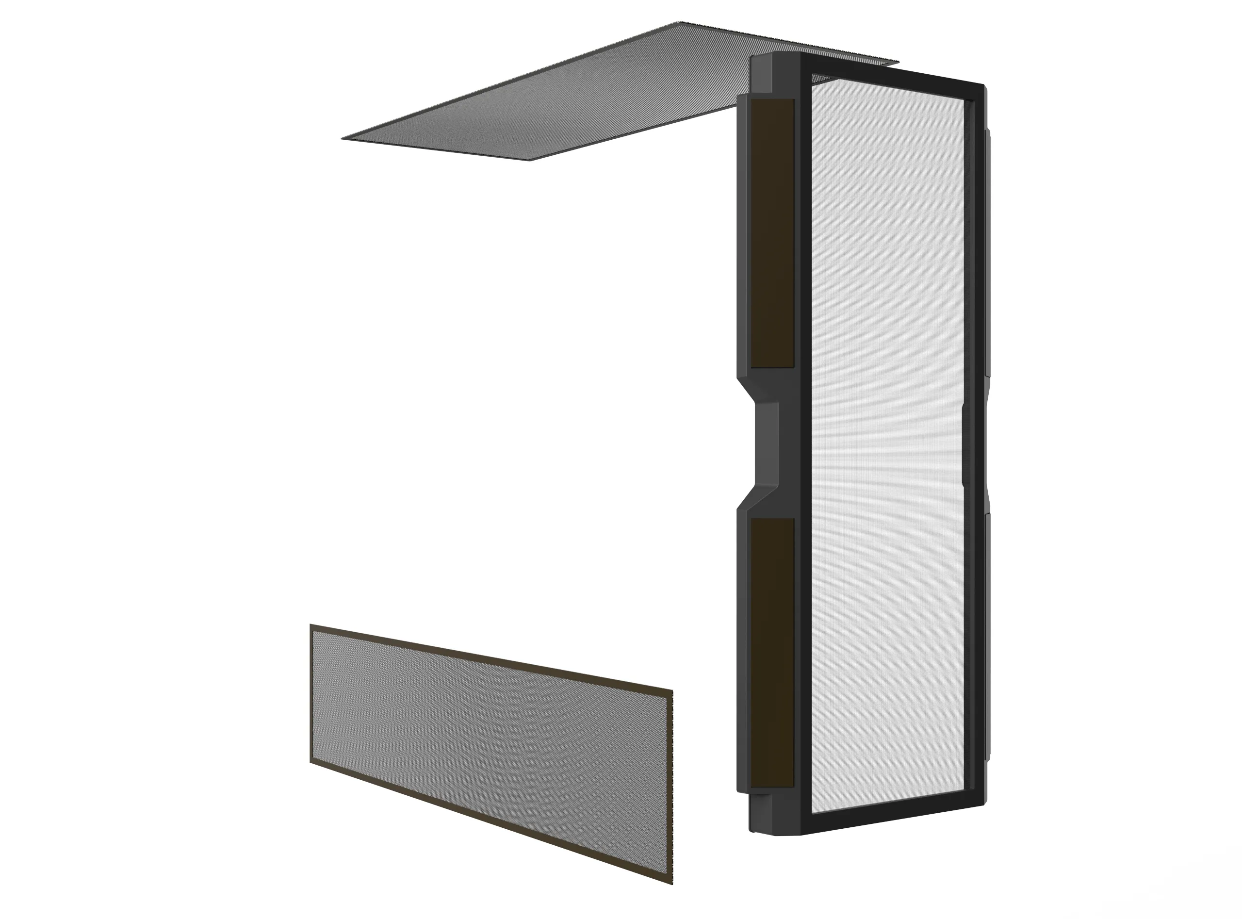 Lian Li Lancool III Black dust filter - 3x magnetic dust filters, black frame