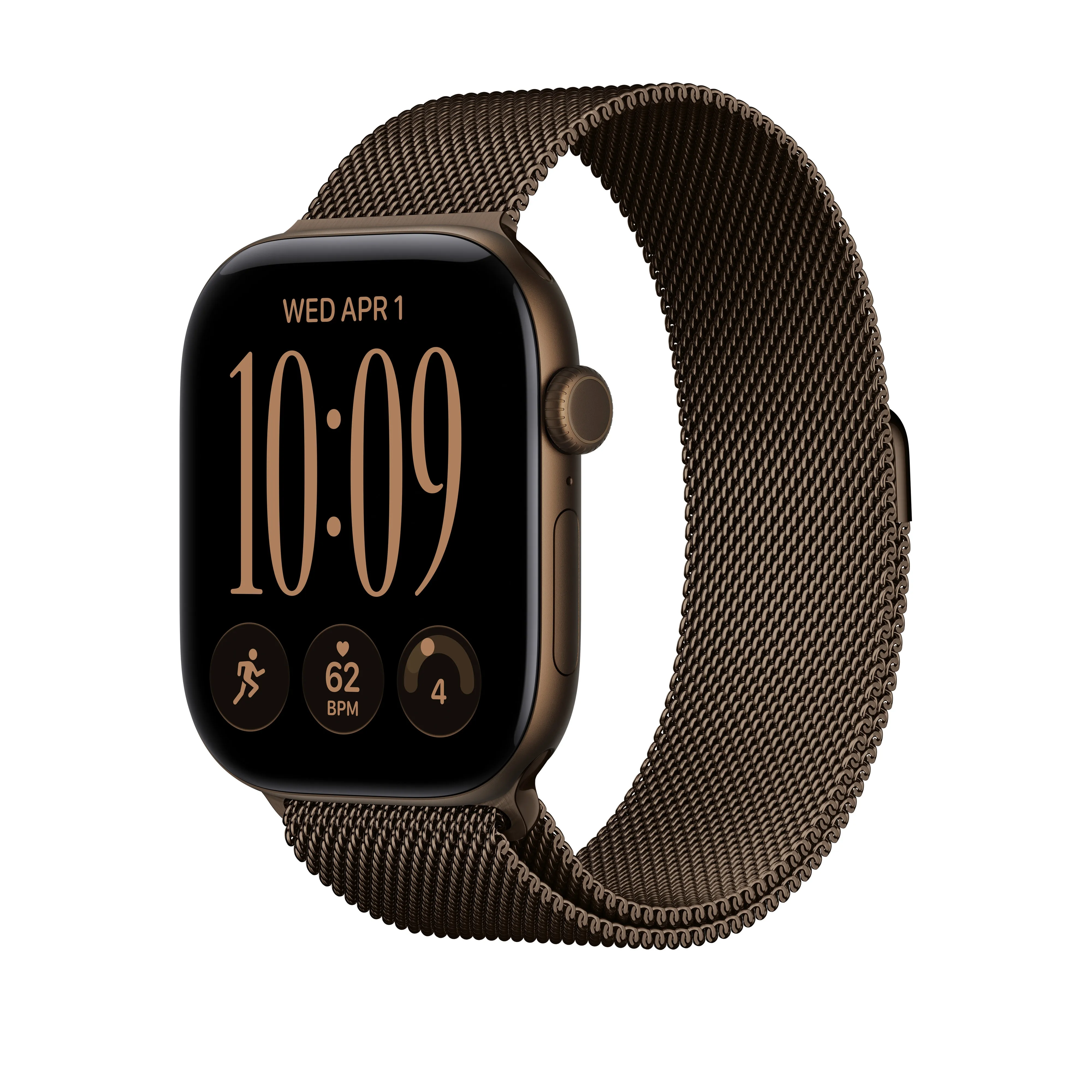 Apple Watch 46 mm -milanolaisranneke, tummanpronssinen, M/L
