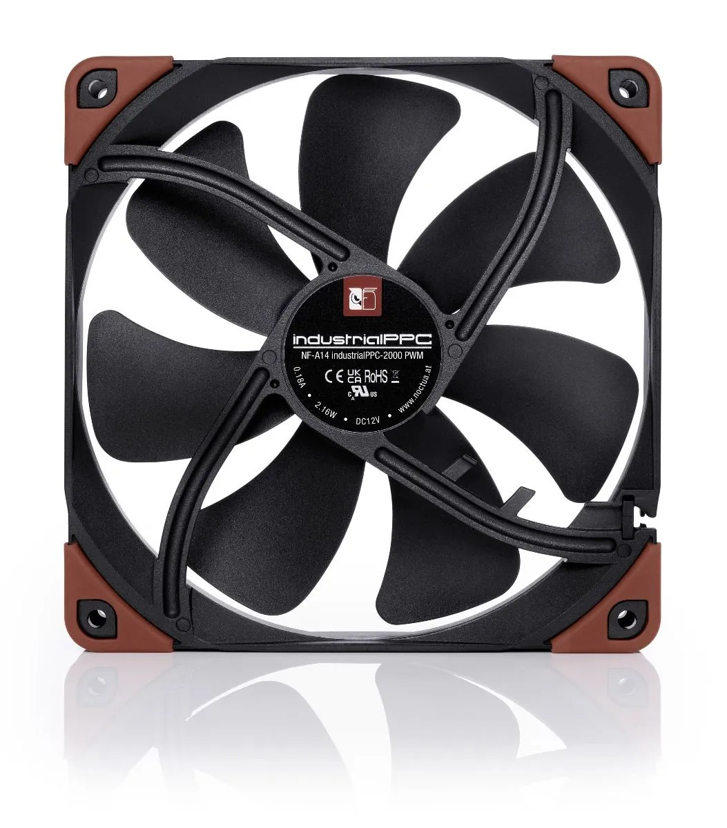 Noctua NF-A14 industrial PPC-2000, PWM, 140mm -kotelotuuletin, musta