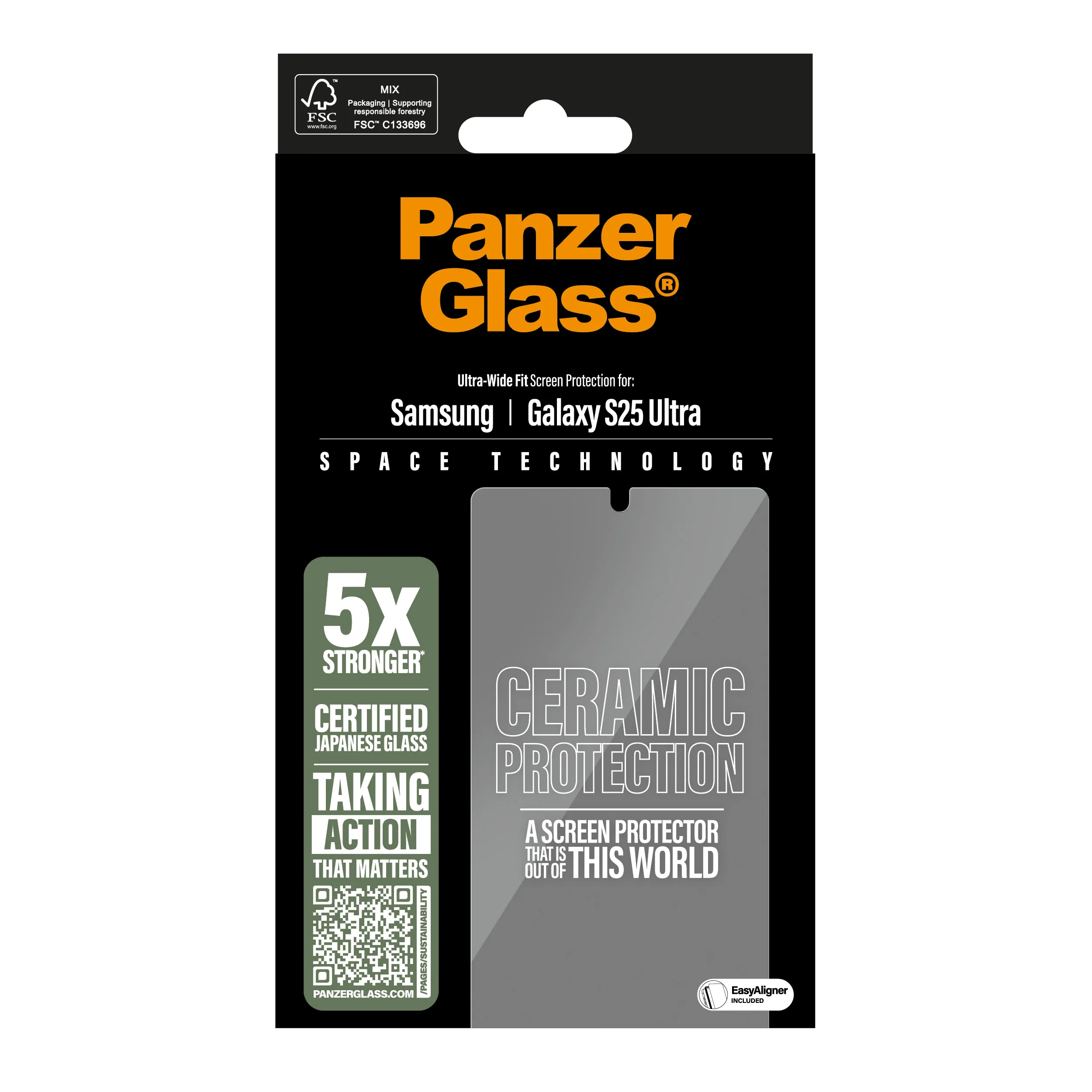 PanzerGlass Ceramic Protection Ultra-Wide Fit Galaxy S25 Ultra - Screen Protector
