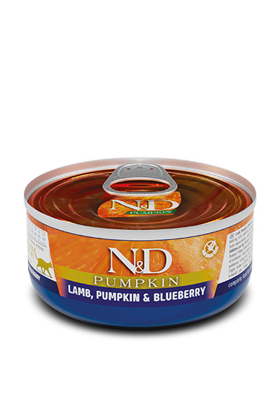 Farmina N&D Pumpkin Lamb, Pumpkin & Blueberry, Wet food for cats, Adult, 70g