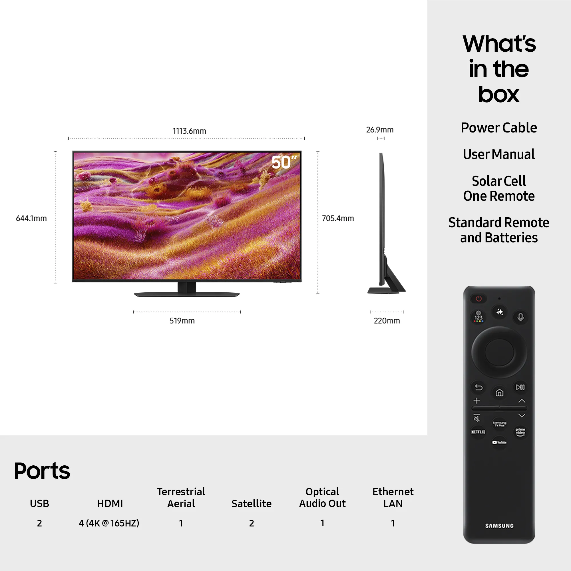 Samsung QN90F 50" 4K Neo QLED Tizen TV, 165 Hz, HDR10+ Samsung QN90F 50" 4K Neo QLED Tizen TV, 165 Hz, HDR10+