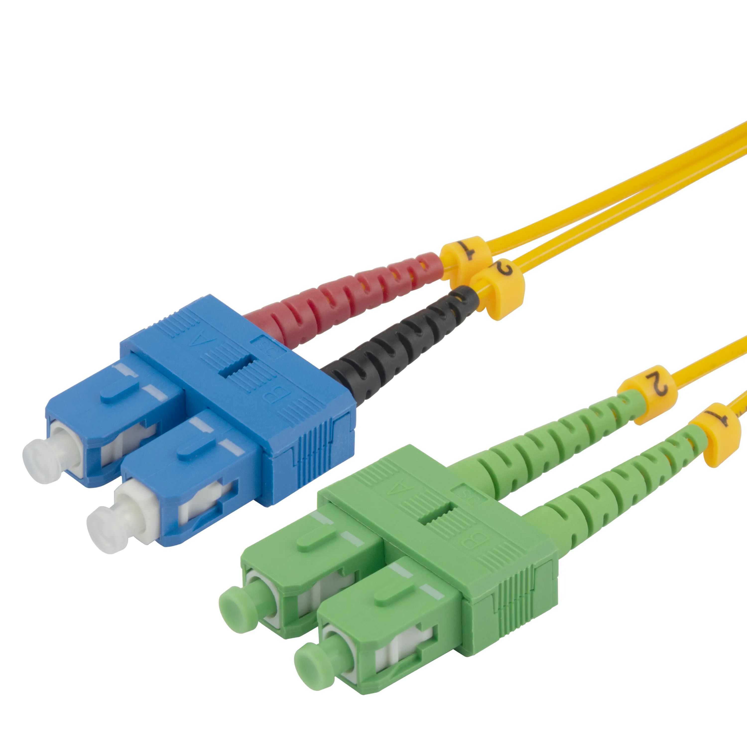 Deltaco OS2 LSZH SC-SC 2m Fiber Optic Cable, Yellow