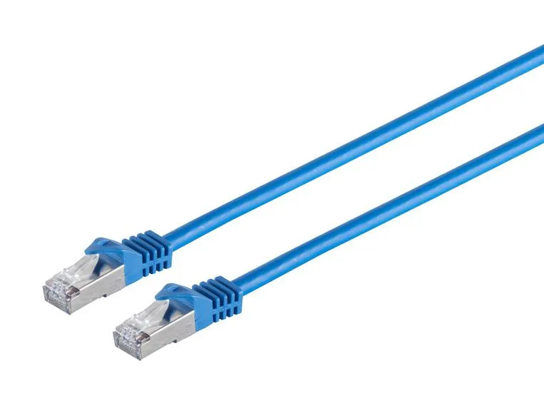 MicroConnect Cat7 S/FTP RJ45 0.25m n&auml;tverkskabel, bl&aring;