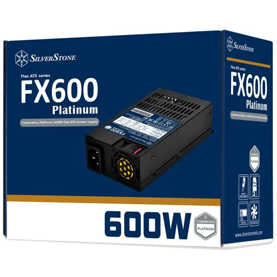 SilverStone SST-FX600-PT 600W -virtal&auml;hde, 80 Plus Platinum