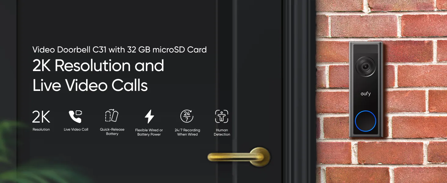 ANKER EUFY VIDEO DOORBELL C31 (WITH 32GB
