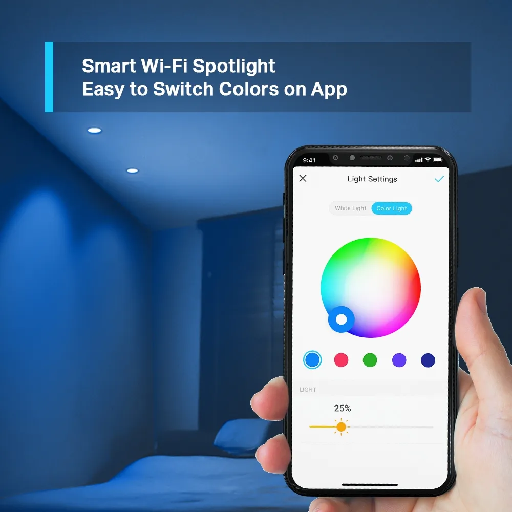 TP-Link Tapo Smart Wi-Fi Spotlight, Multicolor (4-pack) /Tapo L630