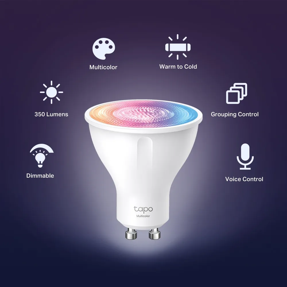 TP-Link Tapo Smart Wi-Fi Spotlight, Multicolor (4-pack) /Tapo L630